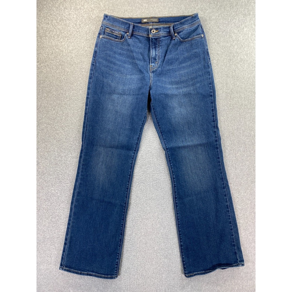 LEVI'S 512 Womens 14 Long Blue Perfectly Slimming Bootcut Western Stretch Jeans‎